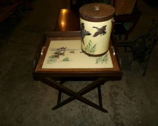 Matching Ice box and Snack Stand Set 