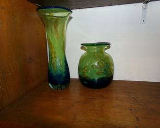 Hand-Blown Glass Vases 