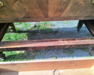 Screen wire in the bottom of the drawer to keep vermin out