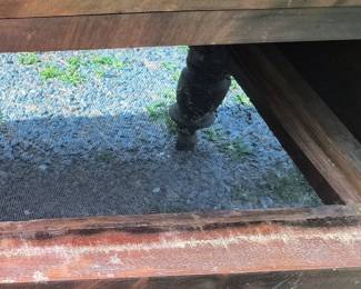 Screened bottom of drawer