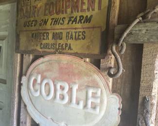 McCormick Dairy Equipment sign/ Coble dairy sign 
