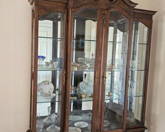 French Provincial style china display, made by BAU Furniture Co., California
