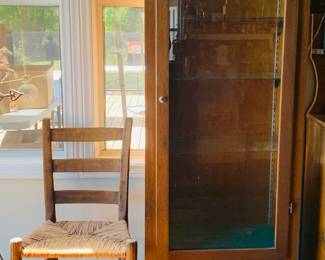 Antique Chair from 1800’s from Covered Wagon - Vintage Display Cabinet