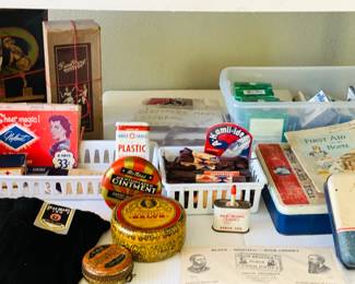 Closeup of Vintage / Antique Toiletries