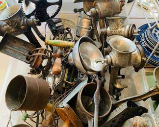 Large Vintage Kitchen Tools - Meat Grinders 
