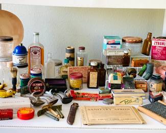 Closeup of Vintage / Antique Toiletries