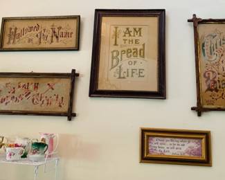 Close-up Antique Religious Embroidery from 1800’s