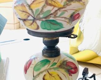 Hand Painted Floral Lamp