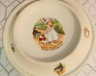Antique Baby Bunting Plate