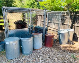 Metal Trash Cans - Animal Cage