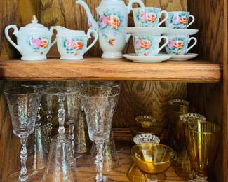 Floral Tea Set - Vintage Stemware