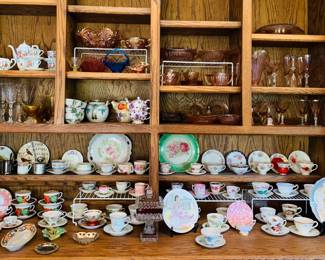 Vintage Tea cups - Depression Glass - Tea Sets