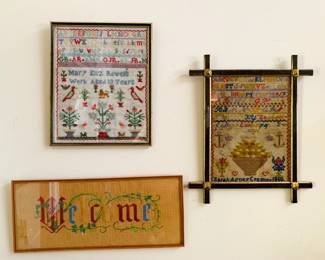 Antique Victorian Embroidery & Samplers from 1800’s
