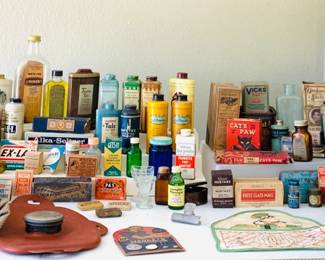Closeup of Vintage / Antique Toiletries