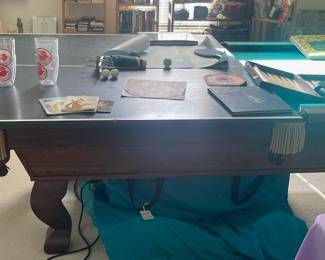 Pool table, comes with ping pong table that rests on the table