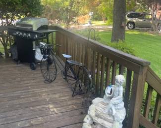 Grill and statuary