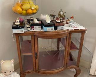 One of the three glass display tables
