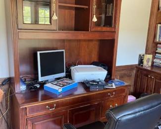 Desk, office equipment and desk chair
