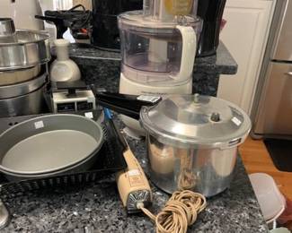 Kitchen appliances and pots
