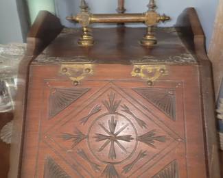 Antique coal skuttle box