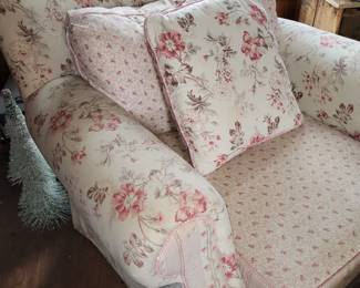 Shabby Chic chair & ottoman