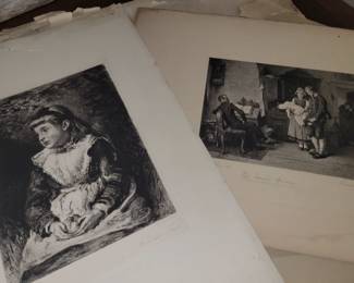 Many, many antique prints