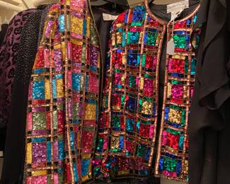 lots of nice clothes, great looking jackets, vests, and sweaters