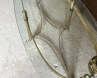 Beautiful brass and glass Mid-Century Modern coffee table