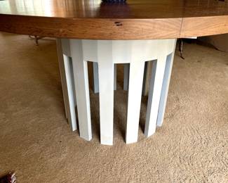 Floating base dining table...OH MY STARS!   This is so unique and amazing!  Beautiful solid wood and in excellent condition!  Would also be gorgeous in an entryway! 