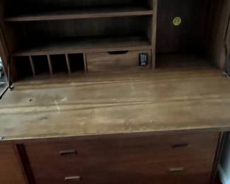 Very nice Mid Century desk/secretary and matching chest...awesome storage