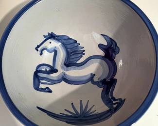 M.A. Hadley pottery Horse bowl, large...lovely!