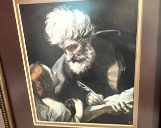 Saint Matthew and the Angel...beautifully framed.