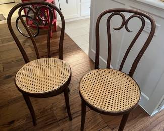 Vintage/Mid-Century ZPM Radomsko Thonet bentwood cane chairs. Great condition