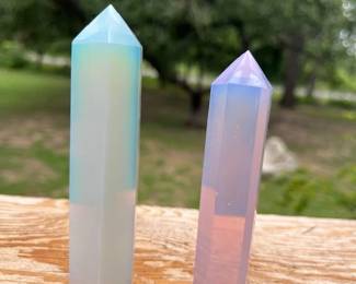 Opalite on the left Pink Opalite on the right