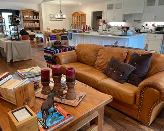 Looking across the Den into the Kitchen and Dining areas
