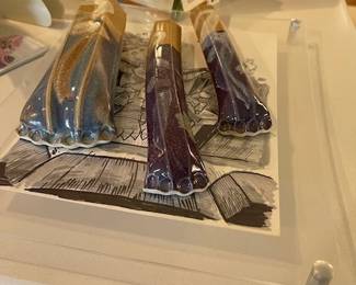 Handmade ceramic wall pockets