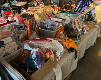 Lots of craft and art, toys, scrap book items