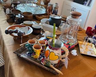 Chocolate set from Columbia, S'Mores maker by Roshco, wood bowls