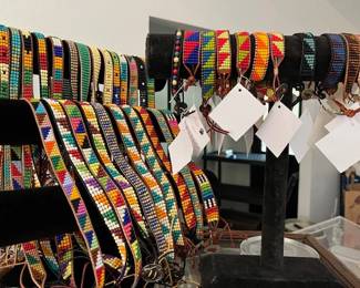 Hand made beaded hand bands and bracelets