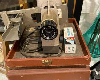 Vintage projector with case