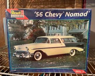 We have a nice collection of vintage model cars including this '56 Chevy Nomad.