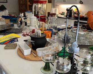 Looking across the Island in the kitchen