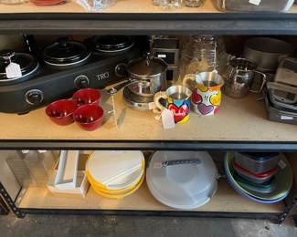 Vintage and new Tupperware and storage pieces