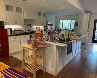 Looking into the kitchen area