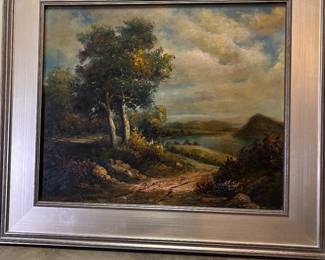 Framed oil on canvas