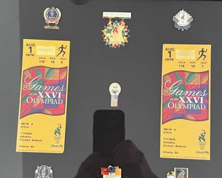Atlanta Olympics pins and tickets Soccer at Legion Field, B’ham