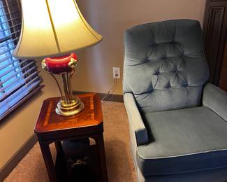 Lamp, table, chair-obviously’