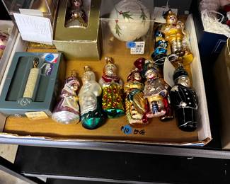 Hand blown glass Christmas ornaments