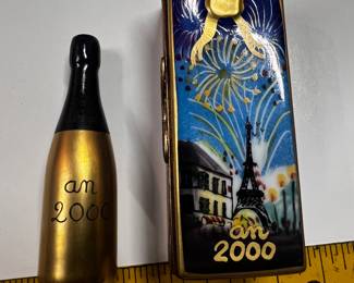 Limoges “Richard” porcelain box and bottle