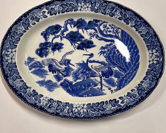 18 inch Blue Willow platter